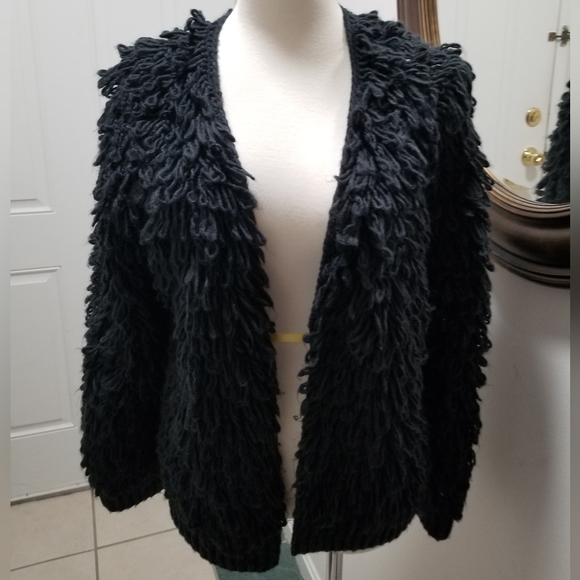 Universal Thread Women's Long Sleeve Open Neck Loopy Cardigan S Black - Picture 1 of 9